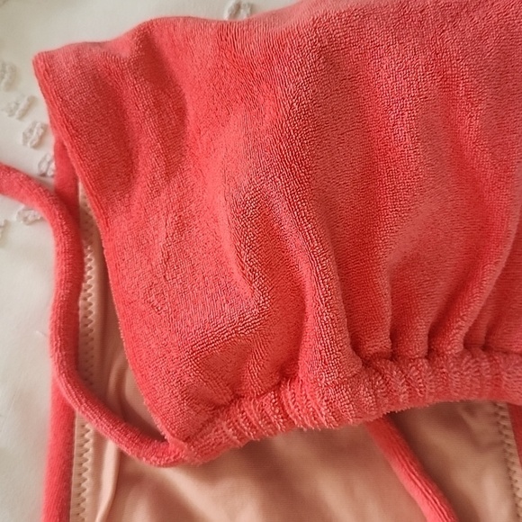 Nwt J. Crew Terry Bandeau Bikini top size 2x - Picture 3 of 3